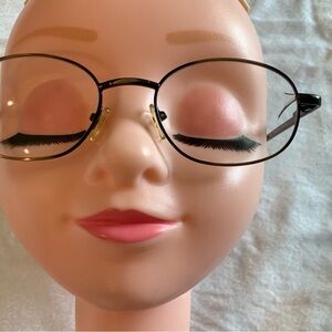 Vintage Peach Capri Eyeglasses Antique Brown 50-19-140 FRAMES Metal